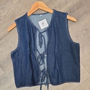 Denim Sleeveless Vest